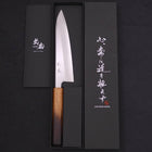 Gyuto White steel #1 Polished Yaki Urushi Handle 180mm-White steel #1-Polished-Japanese Handle-[Musashi]-[Japanese-Kitchen-Knives]