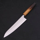 Gyuto White steel #1 Polished Yaki Urushi Handle 210mm-White steel #1-Polished-Japanese Handle-[Musashi]-[Japanese-Kitchen-Knives]