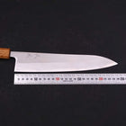 Gyuto White steel #1 Polished Yaki Urushi Handle 240mm-White steel #1-Polished-Japanese Handle-[Musashi]-[Japanese-Kitchen-Knives]