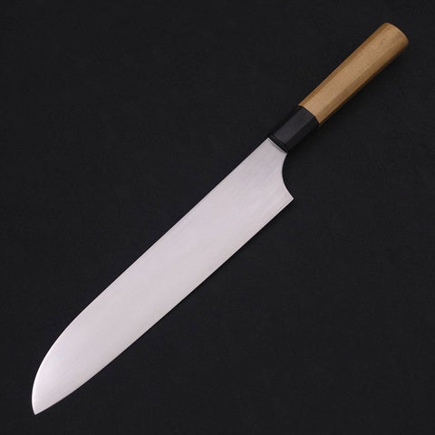 Gyuto White steel #1 Super Polished Buffalo Magnolia Handle 240mm-Japanese Handle-[Musashi]-[Japanese-Kitchen-Knives]