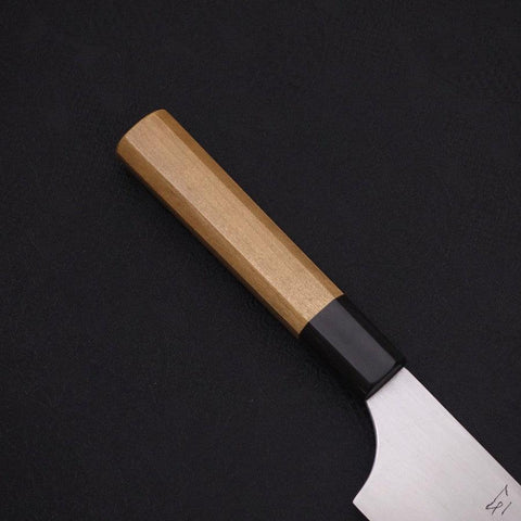 Gyuto White steel #1 Super Polished Buffalo Magnolia Handle 240mm-Japanese Handle-[Musashi]-[Japanese-Kitchen-Knives]