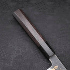 Gyuto White steel #2 Kurouchi Chokin Dragon Buffalo Ebony Handle 210mm-White steel #2-Kurouchi-Japanese Handle-[Musashi]-[Japanese-Kitchen-Knives]