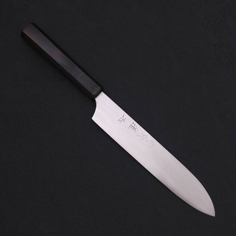 Gyuto White steel #2 Super Polished Buffalo Ebony Handle 190mm-Japanese Handle-[Musashi]-[Japanese-Kitchen-Knives]