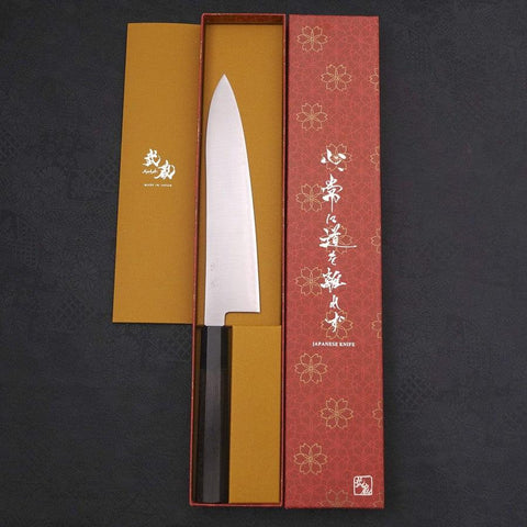 Gyuto ZDP-189 Polished Buffalo Ebony Handle 210mm-Polished-ZDP-189-Japanese Handle-[Musashi]-[Japanese-Kitchen-Knives]