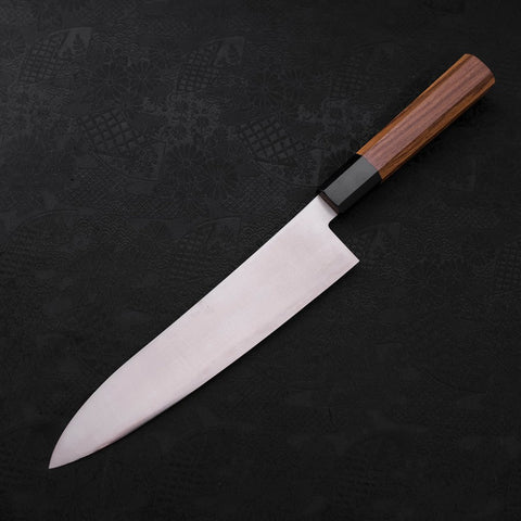 Gyuto ZDP-189 Polished Buffalo Teak Handle 210mm-Polished-ZDP-189-Japanese Handle-[Musashi]-[Japanese-Kitchen-Knives]