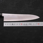 Gyuto ZDP-189 Polished Buffalo Teak Handle 210mm-Polished-ZDP-189-Japanese Handle-[Musashi]-[Japanese-Kitchen-Knives]