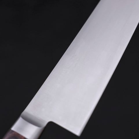 Gyuto knife AUS-8 Polished Western Mahogany Handle 210mm-AUS-8-Polished-Western Handle-[Musashi]-[Japanese-Kitchen-Knives]