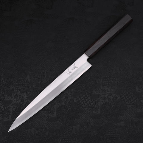 Yanagiba Left Hand AUS-10 Polished Ebony Handle 240mm