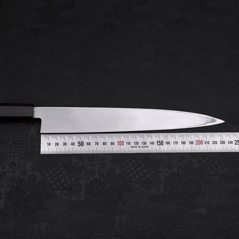 柳刃 片刃 左利き AUS-10 磨き 黒檀柄 240mm