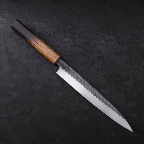 Yanagiba Blue steel #2 Kurouchi Tsuchime Yaki Urushi Handle 210mm