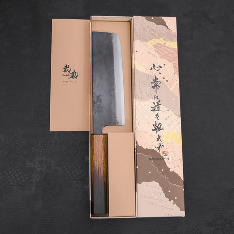 Nakiri White steel #2 Kurouchi Yaki Urushi Handle 165mm