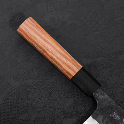 Nakiri Blue steel #2 Kurouchi Buffalo Teak Handle 165mm