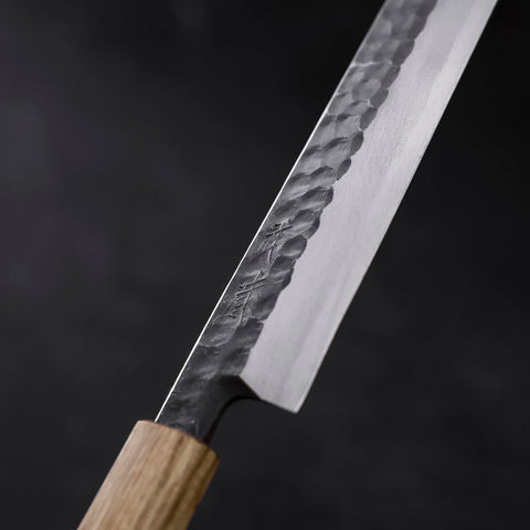 Yanagiba Blue steel #2 Kurouchi Tsuchime Mango de Nogal 270mm