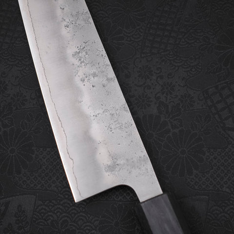 Gyuto Silver Steel #3 Nashiji Dark Blue Urushi Handle 210mm