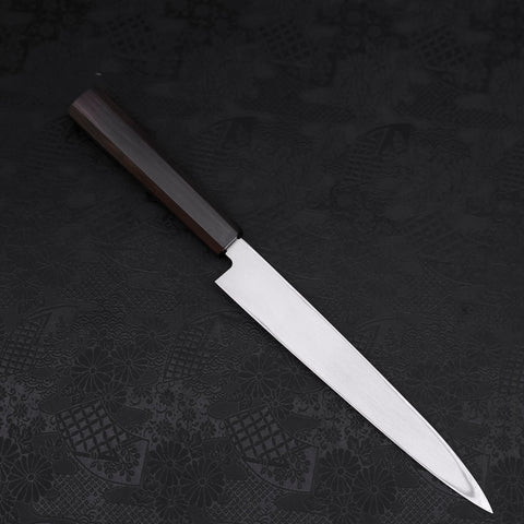 Yanagiba Left Hand AUS-10 Polished Ebony Handle 210mm