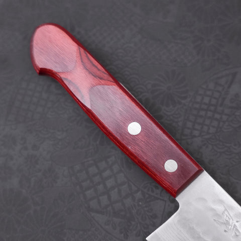 Santoku VG-10 Tsuchime Damascus Western Red Handle 180mm