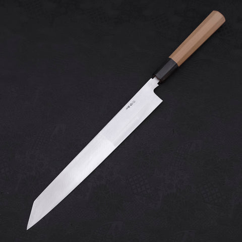 Yanagi Kiritsuke White steel #2 Kasumi Buffalo Magnolia Handle 270mm