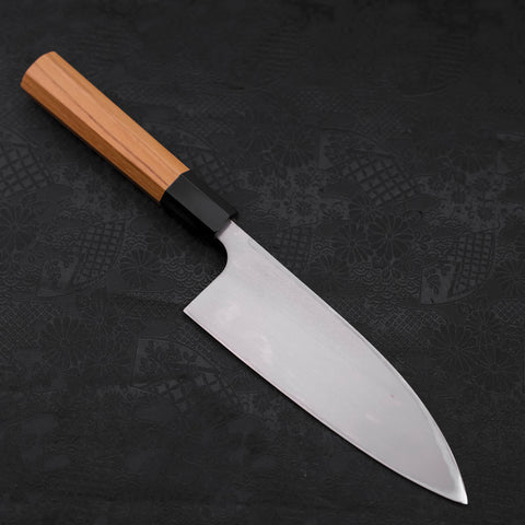 Deba Left Hand AUS-10 Polished Buffalo Teak Handle 165mm