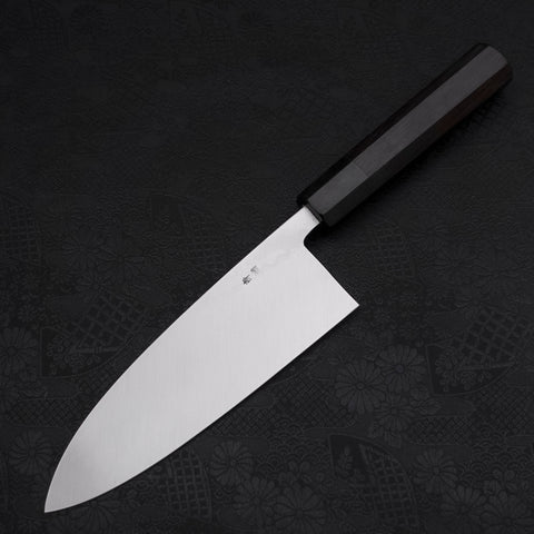 Deba Blue steel #2 Suminagashi Buffalo Ebony Handle 180mm