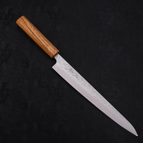 Sujihiki AUS-10 Nashiji Damascus Oak Handle 240mm