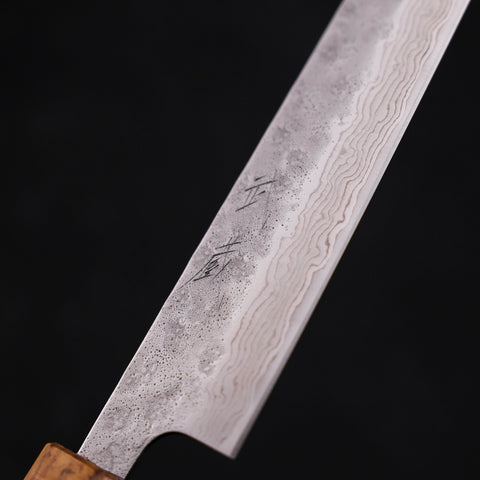 Sujihiki AUS-10 Nashiji Damascus Oak Handle 240mm