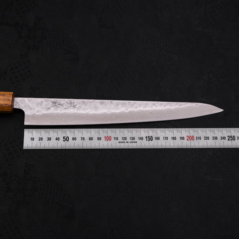 Sujihiki AUS-10 Nashiji Damascus Oak Handle 240mm