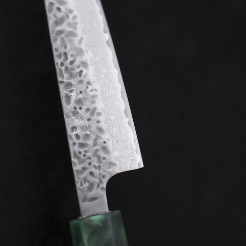 Petty AUS-10 Tsuchime Damascus Ocean Green Handle 135mm