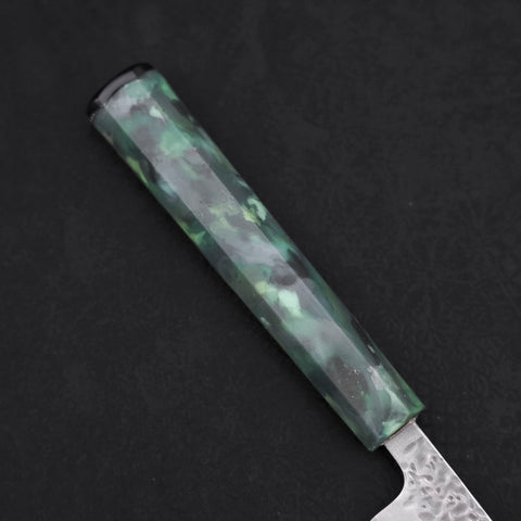 Petty AUS-10 Tsuchime Damascus Ocean Green Handle 135mm