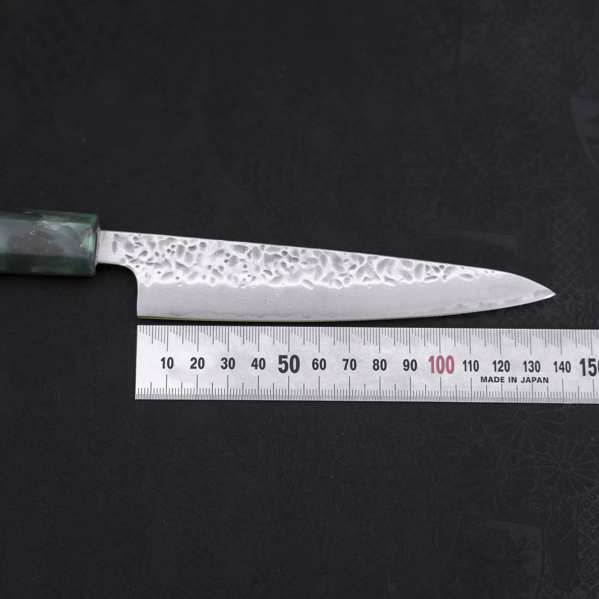 Petty AUS-10 Tsuchime Damascus Ocean Green Handle 135mm