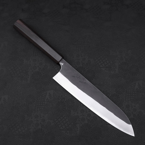 Gyuto Blue steel #2 Kurouchi Stainless Clad Ebony Handle 210mm