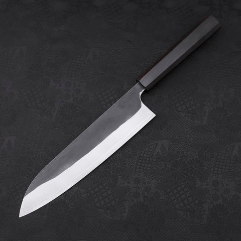 Gyuto Blue steel #2 Kurouchi Stainless Clad Ebony Handle 210mm