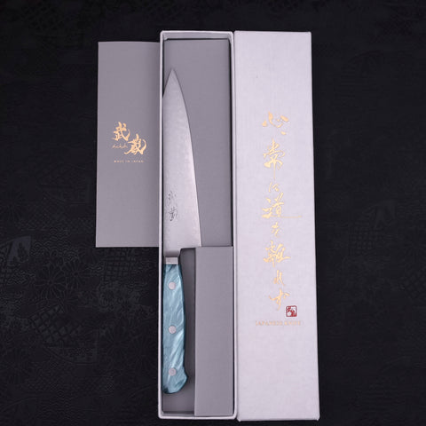 Kiritsuke Petty VG-10 Damascus Blue Handle 150mm