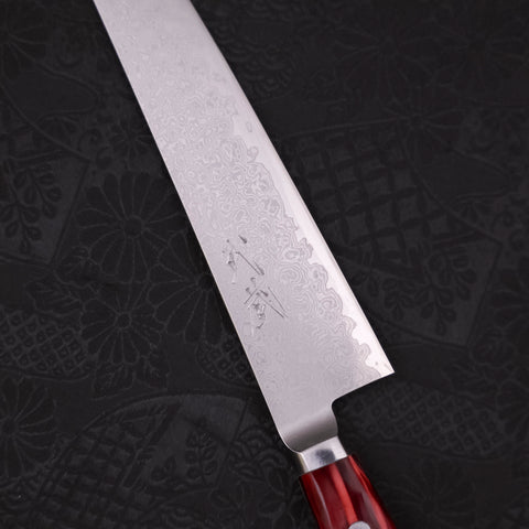 Kiritsuke Petty VG-10 Damascus Red Handle 150mm