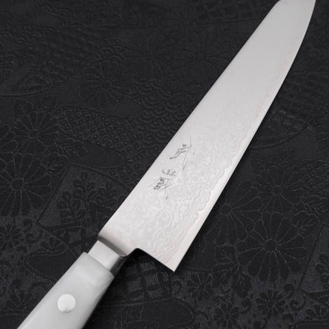 Kiritsuke Petty VG-10 Damascus White Marble Handle 150mm