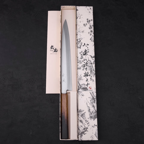 Yanagiba Silver Steel #3 Kasumi Yaki Urushi Handle 270mm