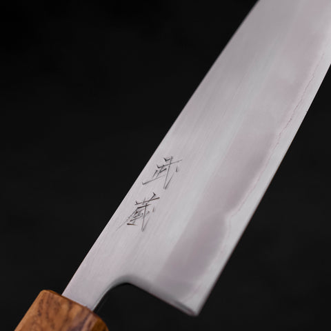 Santoku White steel #1 Polished Oak Handle 165mm