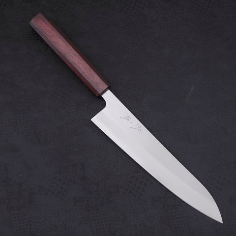 Gyuto White steel #1 Polished Purple Urushi Handle 210mm