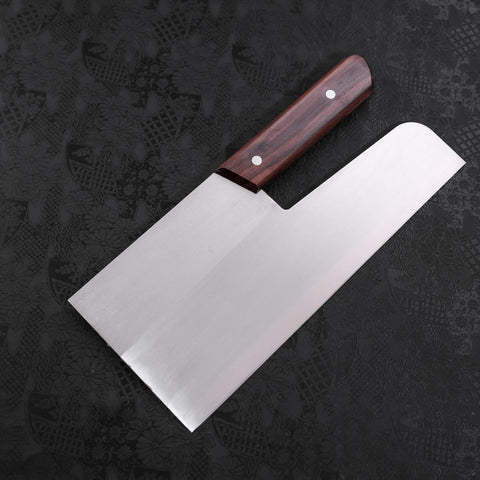 Menkiri (Noodle Knife) Molybdenum Polished Walnut Handle 300mm