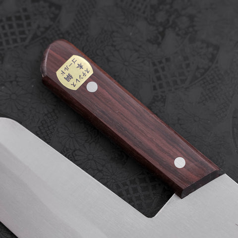 Menkiri (Noodle Knife) Molybdenum Polished Walnut Handle 300mm