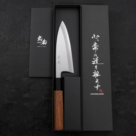 Deba White steel #2 Kasumi Buffalo Teak Handle 150mm