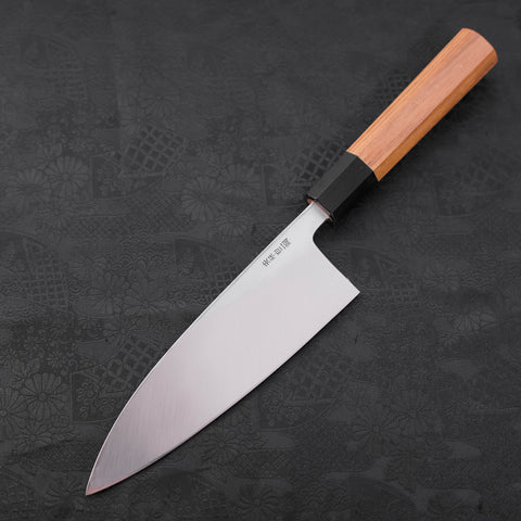 Deba White steel #2 Kasumi Buffalo Teak Handle 180mm