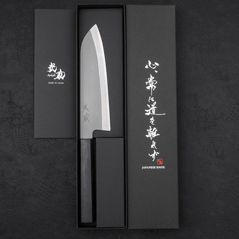 Santoku HAP-40 High Speed Tool Stee Dark Blue Urushi Handle 170mm