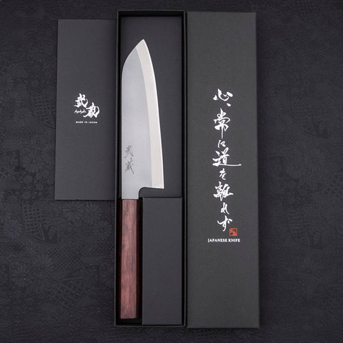 Santoku HAP-40 High Speed Tool Stee Purple Urushi Handle 170mm