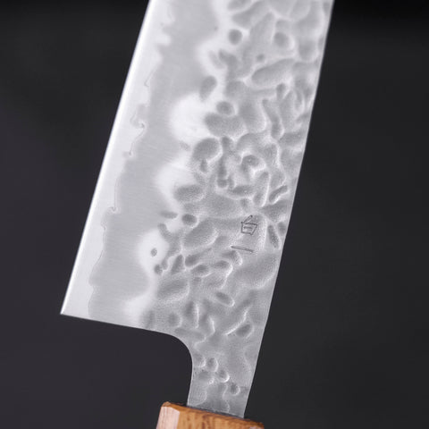 Santoku White steel #1 Tsuchime Yaki Urushi Handle 165mm