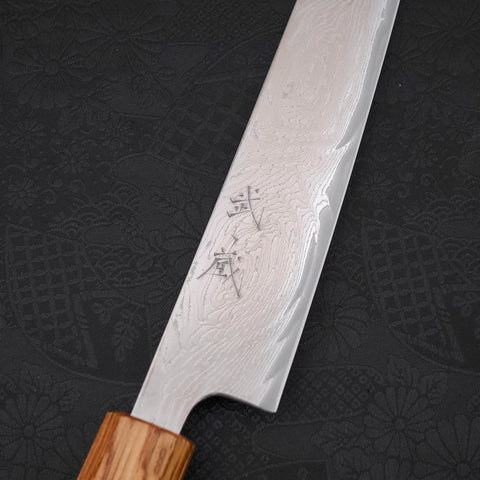 Sujihiki AUS-10 Wave Damascus Yaki Urushi Handle 240mm