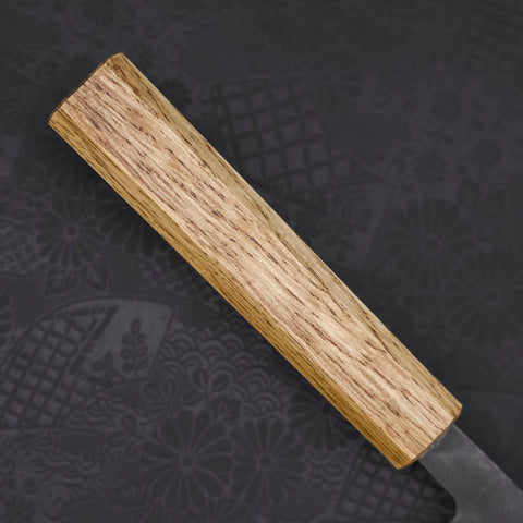 Santoku Blue steel #2 Kurouchi Oak Handle 165mm