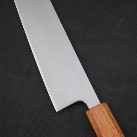 Kiritsuke Silver Steel #3 Polished Yaki Urushi Handle 210mm