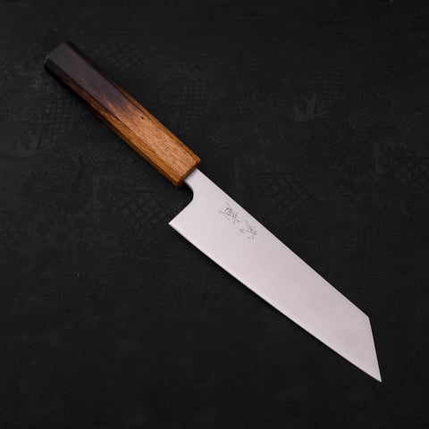 Cuchillo Bunka de Acero Plata #3 pulido con mango Yaki Urushi, 170 milímetros