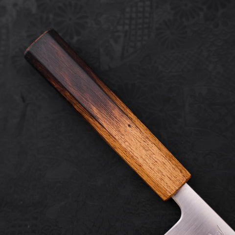 Cuchillo Bunka de Acero Plata #3 pulido con mango Yaki Urushi, 170 milímetros