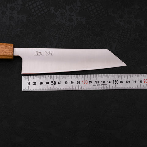 Cuchillo Bunka de Acero Plata #3 pulido con mango Yaki Urushi, 170 milímetros